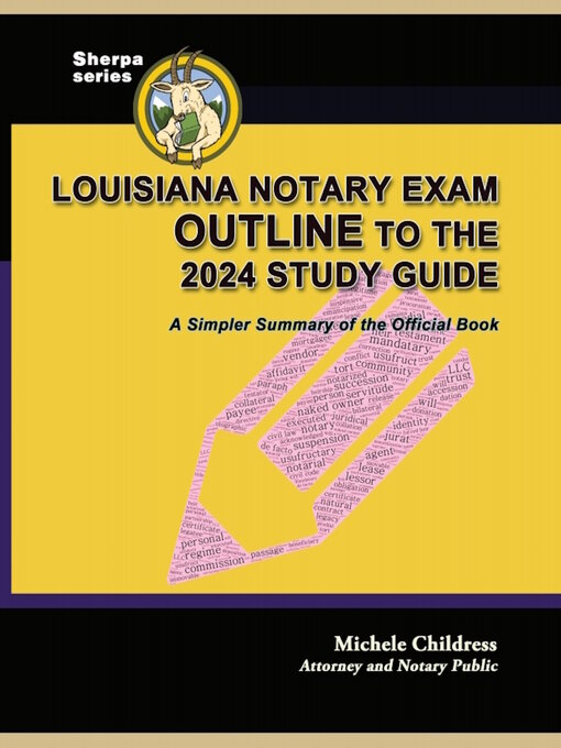 Title details for Louisiana Notary Exam Outline to the 2024 Study Guide by Michele Childress - Available